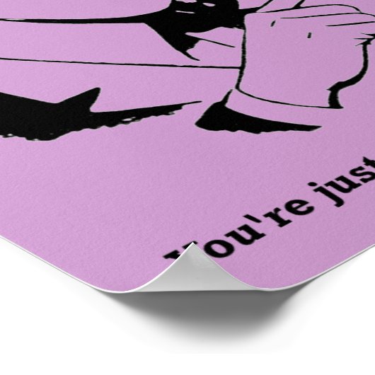 Unluck Thinker Funny Poster Sign (Ecke)