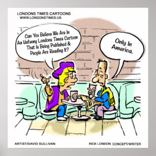 Unlustig Veröffentlichter Cartoon auf Poster (lust