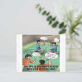 Unlustiger Tennis Cartoon T-Shirts Karten Geschenk (Stehend Vorderseite)