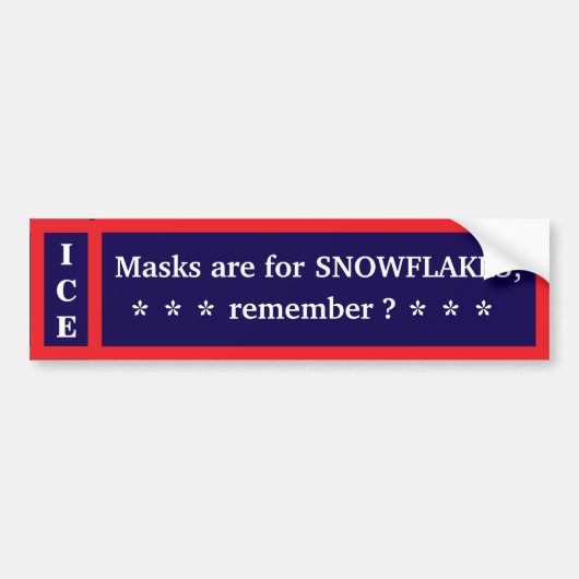 Unmask Ice Bumper Sticker Autoaufkleber (Vorne)