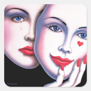 Unmasked Quadratischer Aufkleber