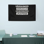 Unmaskiert, ungeimpft, ungeimpft banner (Messeveranstaltung)