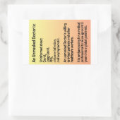 Unmaskierte Doctor-Info-Papieraufkleber Rechteckiger Aufkleber (Tasche)