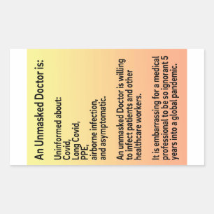 Unmaskierte Doctor-Info-Papieraufkleber Rechteckiger Aufkleber