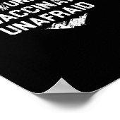 Unmaskierte, ungeimpfte, ungeimpfte Flagge der USA Poster (Ecke)