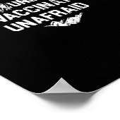 Unmaskierte, ungeimpfte, ungeimpfte Flagge der USA Poster (Ecke)