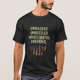 Unmaskierte, ungeimpfte, ungeimpfte Schädelfla T-Shirt