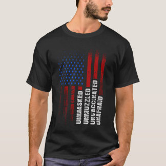 Unmaskierte, ungeimpfte, ungeimpfte US-Flagge D T-Shirt