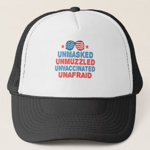 Unmaskiertes, ungeimpftes, ungeimpftes amerikanisc truckerkappe