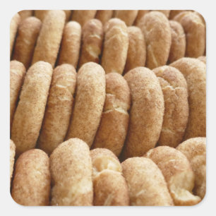 Unmengen von Snickerdoodles Quadratischer Aufkleber