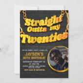 Unmittelbar über meine Zwanziger Einladung (Vorderseite)