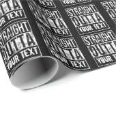 Unmittelbare Ausgabe - Vintager Text hinzufügen Geschenkpapier (Rolleneckpunkt)