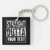 Unmittelbare Ausgabe - Vintager Text hinzufügen Schlüsselanhänger (Rückseite)