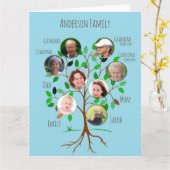 Unmittelbare Familien-Foto-Baum Karte (Gelbe Blume)