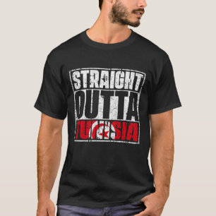 Unmittelbare Flagge Tunesiens T-Shirt