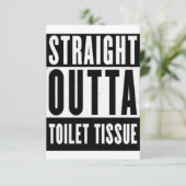 Unmittelbare Toilette Gewehrspende Funny Prepper G Einladung (Stehend Vorderseite)