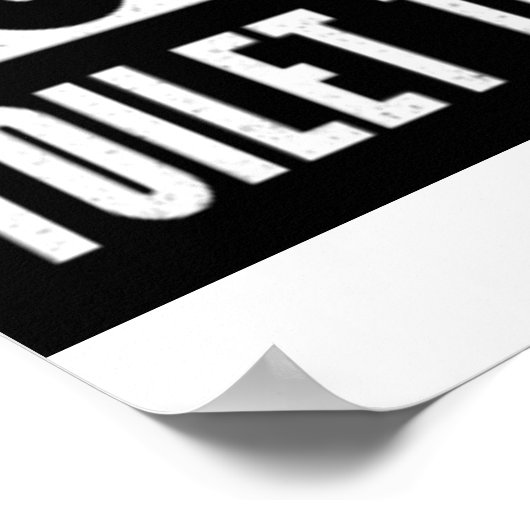 Unmittelbare Toilette Gewehrspende Funny Prepper G Poster (Ecke)