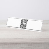 Unmittelbare Toilette Gewehrspende Funny Prepper G Schreibtischnamensplakette (Vorderseite )