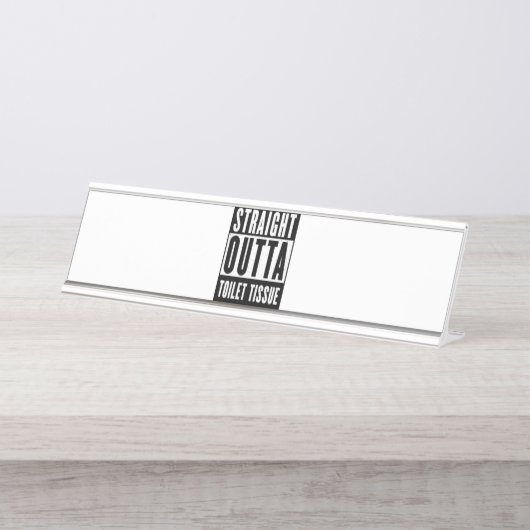 Unmittelbare Toilette Gewehrspende Funny Prepper G Schreibtischnamensplakette (Vorderseite )