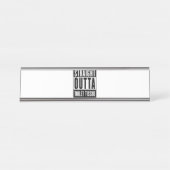 Unmittelbare Toilette Gewehrspende Funny Prepper G Schreibtischnamensplakette (Vorderseite )