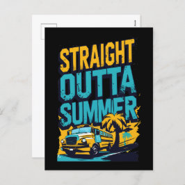 Unmittelbarer Sommer - Retro Zurück in die Schule Feiertagspostkarte