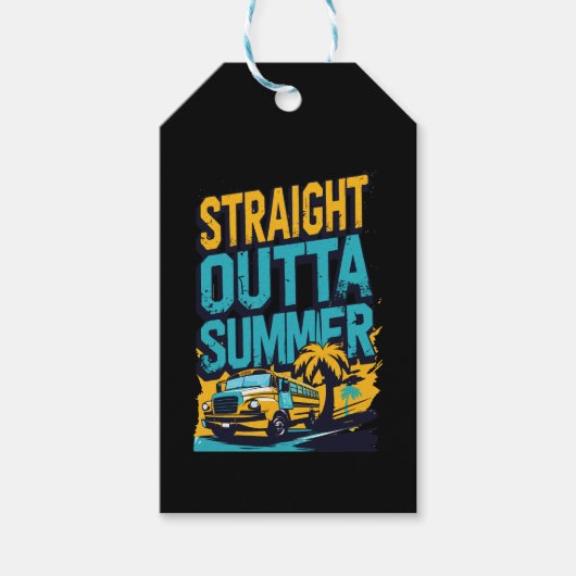 Unmittelbarer Sommer - Retro Zurück in die Schule Geschenkanhänger (Vorderseite)