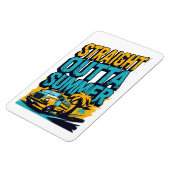 Unmittelbarer Sommer - Retro Zurück in die Schule Magnet (Linke Seite)