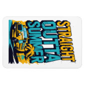 Unmittelbarer Sommer - Retro Zurück in die Schule Magnet (Horizontal)