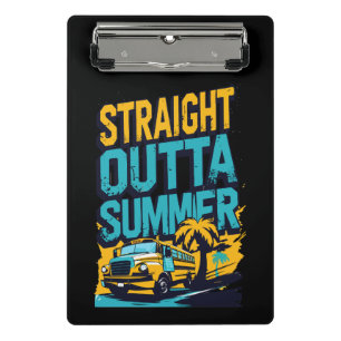 Unmittelbarer Sommer - Retro Zurück in die Schule Mini Klemmbrett