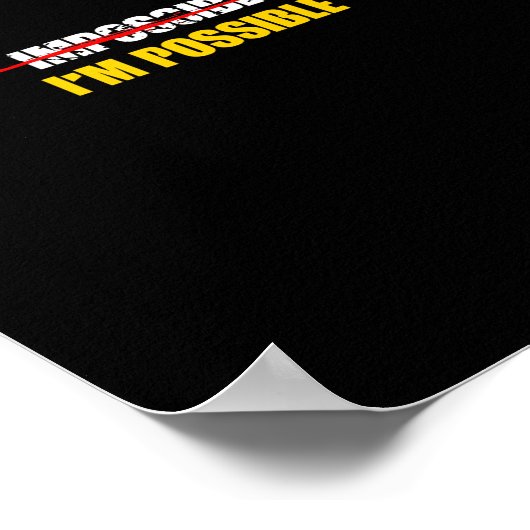 unmöglich ich bin möglich poster (Ecke)