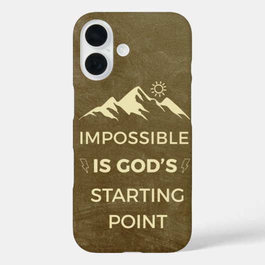 Unmöglich ist Gottes Ausgangspunkt, inspirierend Case-Mate iPhone Hülle (Rückseite)