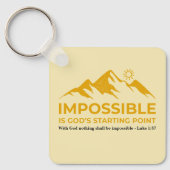 Unmöglich ist Gottes Ausgangspunkt, inspirierend Schlüsselanhänger (Vorderseite)