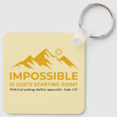 Unmöglich ist Gottes Ausgangspunkt, inspirierend Schlüsselanhänger (Rückseite)