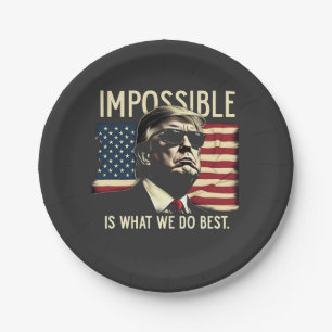 Unmöglich ist, was wir am besten Trump am 4. Juli Pappteller
