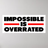 Unmöglich wird überbewertet poster (Vorne)