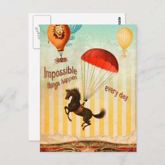 Unmögliche Dinge passieren jeden Tag Postkarte (Vorne/Hinten)