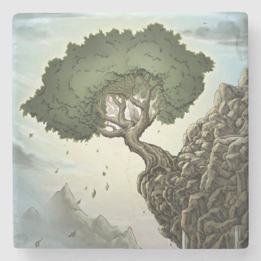 Unmögliche Hoffnung Steinuntersetzer (Vorderseite)