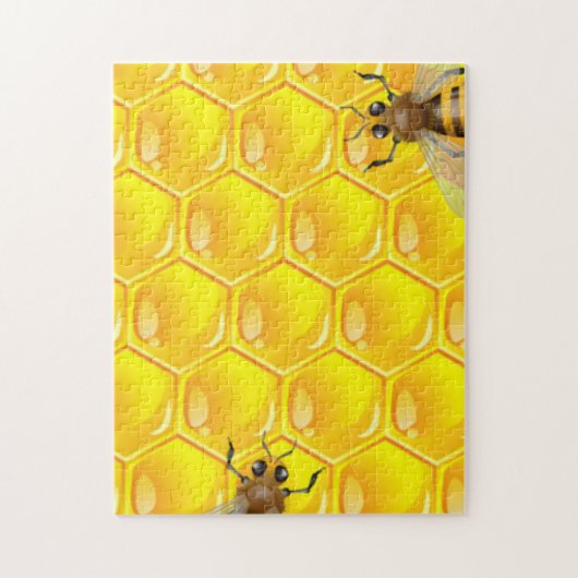 Unmögliche Honigwabe mit Bienen Puzzle (Vertikal)