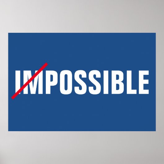 Unmögliche Inspirationsmöglichkeiten Erfolg Poster (Vorne)