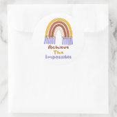 Unmögliche motivierend, farbenfrohe Regenbogen Runder Aufkleber (Tasche)