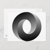 Unmögliche optische Circle-Illusion Postkarte (Vorne/Hinten)