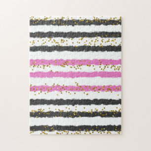 Unmögliche Rätsel schwarz pink lustiges Gag-Gesche Puzzle