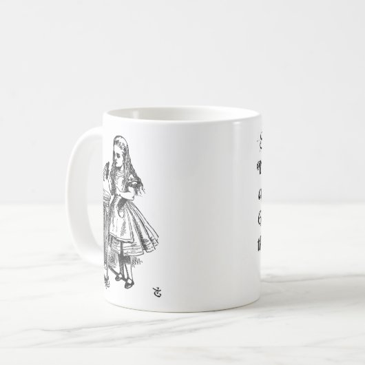 Unmögliche Sache-Tasse der Alicen im Wunderland Kaffeetasse (Vorderseite Links)