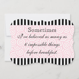 Unmögliche Sachen Schwarzes und Rosa Einladung