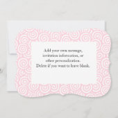 Unmögliche Sachen Schwarzes und Rosa Einladung (Rückseite)