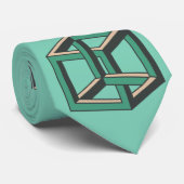 Unmögliche Würfel-optische Illusions-Krawatte Krawatte (Gerollt)