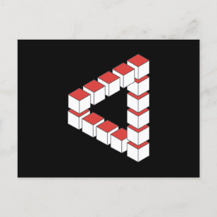 Unmögliches Dreieck Abstrakt Postkarte