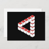 Unmögliches Dreieck Abstrakt Postkarte (Vorne/Hinten)