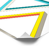 Unmögliches Dreiecke-Geekmuster Poster (Ecke)