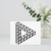 Unmögliches optisches Illusionsdreieck Postkarte (Stehend Vorderseite)